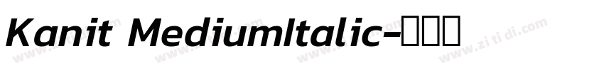 Kanit MediumItalic字体转换